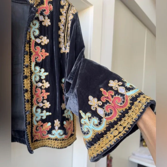Chasing Unicorns Revolution Jacket M - Navy Silk Velvet IYKYK 🦄 - Picture 7 of 13